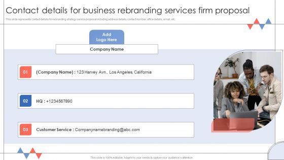 Contact Details For Business Rebranding Services Firm Proposal Diagrams PDF Contact Details For Business Rebranding Services Firm Proposal Diagrams PDF