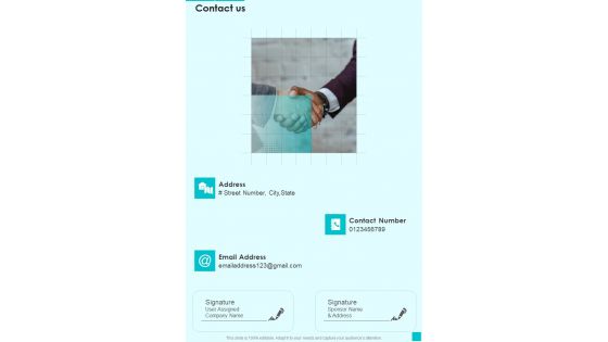 Contact Us Business Proposal For House Cleaning Services One Pager Sample Example Document Contact Us Business Proposal For House Cleaning Services One Pager Sample Example Document