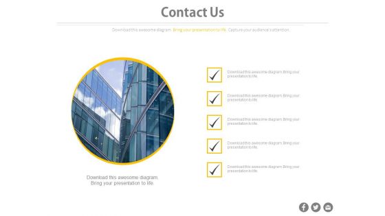 Contact Us Company Details Checklist Design Powerpoint Slides Contact Us Company Details Checklist Design Powerpoint Slides