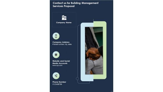 Contact Us For Building Management Services Proposal One Pager Sample Example Document Contact Us For Building Management Services Proposal One Pager Sample Example Document