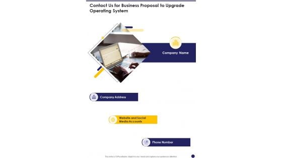 Contact Us For Business Proposal To Upgrade Operating System One Pager Sample Example Document