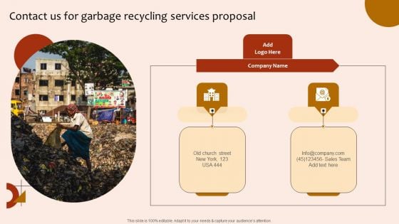 Contact Us For Garbage Recycling Services Proposal Sample PDF