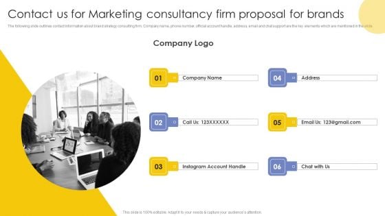 Contact Us For Marketing Consultancy Firm Proposal For Brands Ppt Infographics Graphics PDF Contact Us For Marketing Consultancy Firm Proposal For Brands Ppt Infographics Graphics PDF