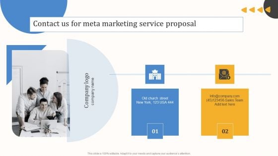 Contact Us For Meta Marketing Service Proposal Graphics PDF