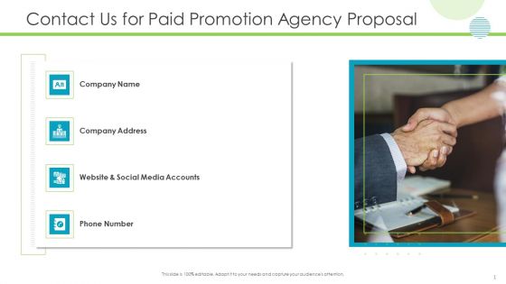 Contact Us For Paid Promotion Agency Proposal Sample PDF