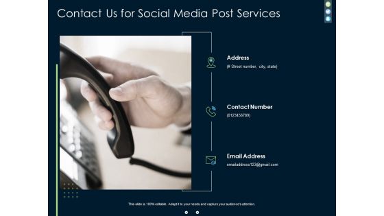 Contact Us For Social Media Post Proposal Ppt PowerPoint Presentation Ideas Shapes