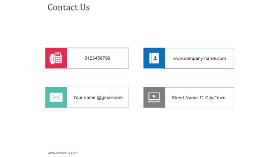 Contact Us Ppt Powerpoint Presentation Ideas Summary