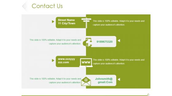 Contact Us Ppt PowerPoint Presentation Infographic Template Structure