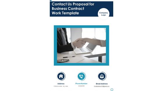 Contact Us Proposal For Business Contract Work Template One Pager Sample Example Document