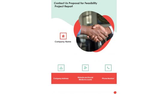 Contact Us Proposal For Feasibility Project Report One Pager Sample Example Document