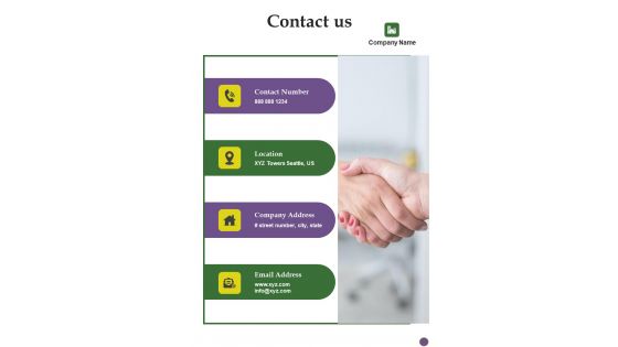 Contact Us Proposal For Fungal Inspection Service Company One Pager Sample Example Document Contact Us Proposal For Fungal Inspection Service Company One Pager Sample Example Document