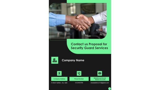 Contact Us Proposal For Security Guard Services One Pager Sample Example Document Contact Us Proposal For Security Guard Services One Pager Sample Example Document