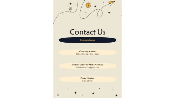 Contact Us Travel Agency Proposal For Business Association One Pager Sample Example Document Contact Us Travel Agency Proposal For Business Association One Pager Sample Example Document