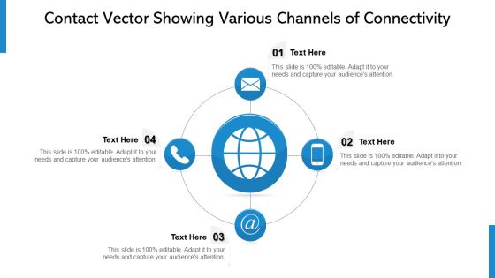 Contact Vector Showing Various Channels Of Connectivity Ppt PowerPoint Presentation Gallery Display PDF