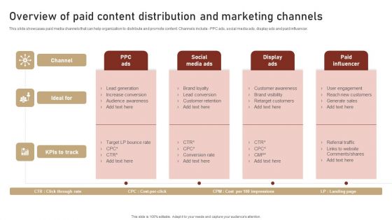 Content Delivery And Promotion Overview Of Paid Content Distribution And Marketing Ideas PDF