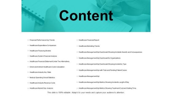 Content Financial Performance Key Trends Ppt PowerPoint Presentation Ideas Picture