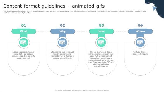 Content Format Guidelines Animated Gifs Business Social Strategy Guide Sample PDF