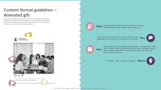 Content Format Guidelines Animated Gifs Playbook For Promoting Social Media Brands Template PDF Content Format Guidelines Animated Gifs Playbook For Promoting Social Media Brands Template PDF
