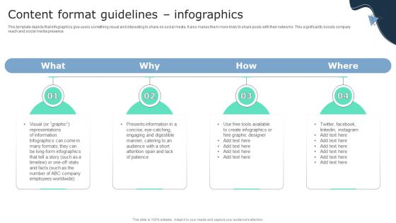 Content Format Guidelines Infographics Business Social Strategy Guide Portrait PDF