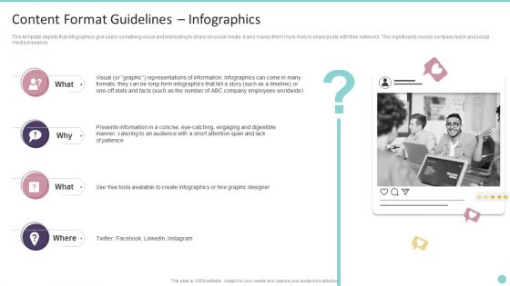 Content Format Guidelines Infographics Playbook For Promoting Social Media Brands Background PDF