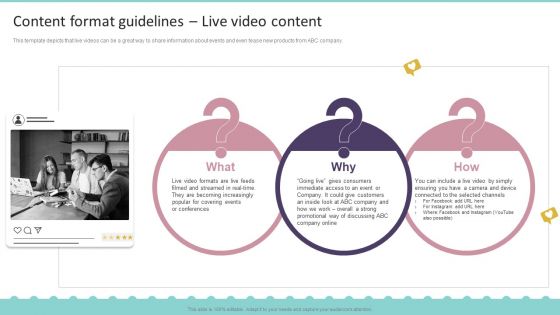 Content Format Guidelines Live Video Content Playbook For Promoting Social Media Brands Rules PDF