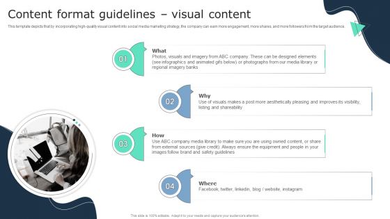 Content Format Guidelines Visual Content Business Social Strategy Guide Demonstration PDF