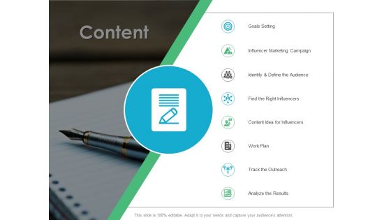 Content Influencer Marketing Ppt PowerPoint Presentation Inspiration Infographics