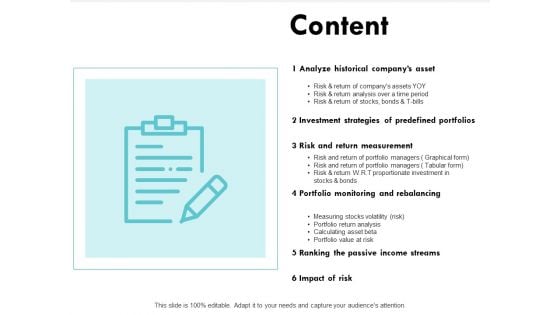 Content Investment Strategies Ppt PowerPoint Presentation File Designs Download