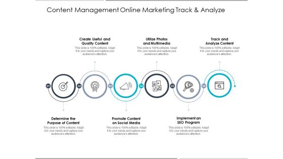 Content Management Online Marketing Track And Analyze Ppt PowerPoint Presentation Inspiration Visuals