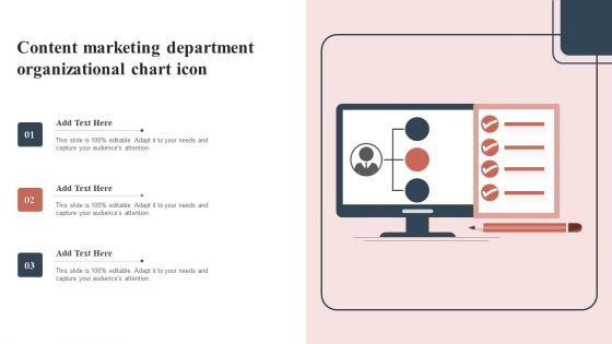 Content Marketing Department Organizational Chart Icon Sample PDF