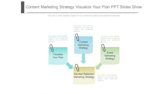 Content Marketing Strategy Visualize Your Plan Ppt Slides Show