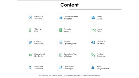 Content Operational Highlights Ppt PowerPoint Presentation Inspiration Graphics Template