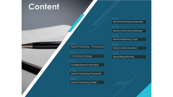 Content Positioning Strategy Ppt PowerPoint Presentation Gallery Deck