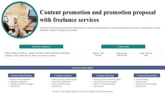 Content Promotion And Promotion Proposal With Freelance Services Sample PDF Content Promotion And Promotion Proposal With Freelance Services Sample PDF