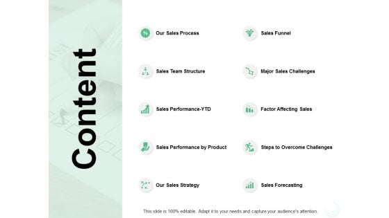Content Sales Process Sales Funnel Ppt PowerPoint Presentation Gallery Designs