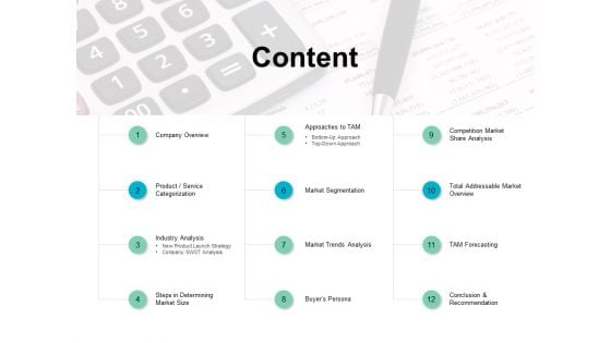 Content Slide Market Segmentation Ppt PowerPoint Presentation Infographic Template Template