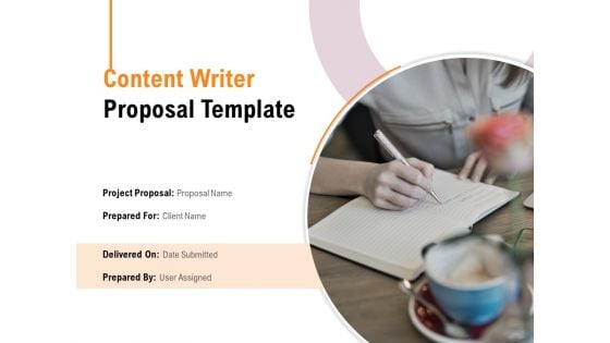 Content Writer Proposal Template Ppt PowerPoint Presentation Complete Deck With Slides