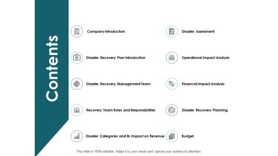 Contents Disaster Assessment Ppt PowerPoint Presentation Infographic Template Infographic Template