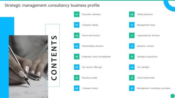 Contents Strategic Management Consultancy Business Profile Rules PDF