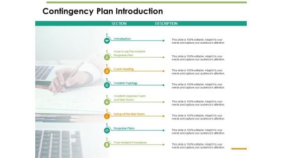 Contingency Plan Introduction Ppt PowerPoint Presentation Inspiration Graphic Images