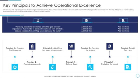 Continuous Enhancement Strategy Key Principals To Achieve Operational Excellence Microsoft PDF