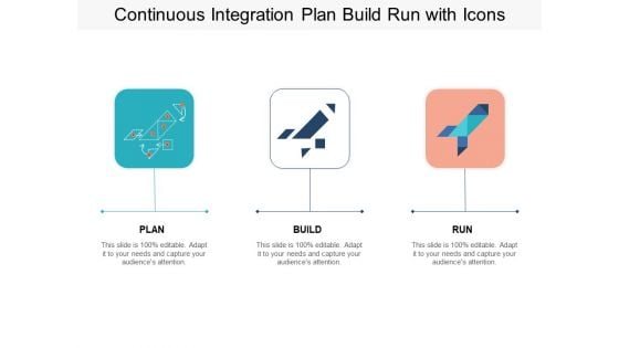 Continuous Integration Plan Build Run With Icons Ppt PowerPoint Presentation Portfolio File Formats