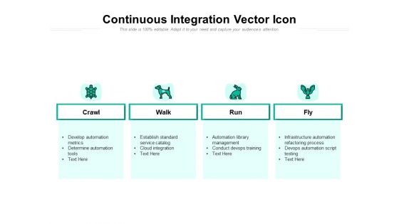 Continuous Integration Vector Icon Ppt PowerPoint Presentation File Summary PDF