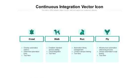 Continuous Integration Vector Icon Ppt PowerPoint Presentation File Summary PDF