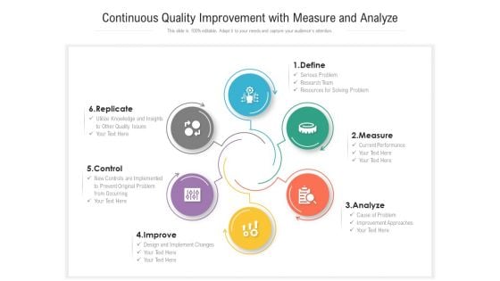 Continuous Quality Improvement With Measure And Analyze Ppt PowerPoint Presentation File Guide PDF