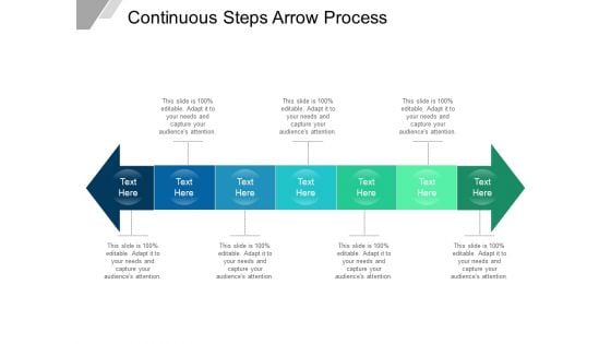 Continuous Steps Arrow Process Ppt PowerPoint Presentation Icon Visuals