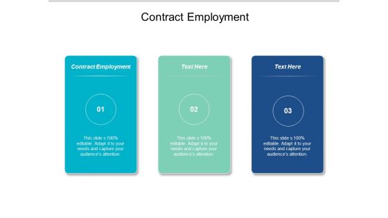 Contract Employment Ppt PowerPoint Presentation Ideas Backgrounds Cpb