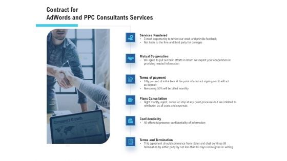 Contract For Adwords And PPC Consultants Services Demonstration PDF