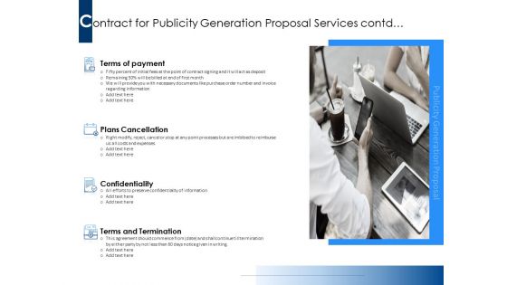 Contract For Publicity Generation Proposal Services Contd Ppt PowerPoint Presentation Outline Diagrams