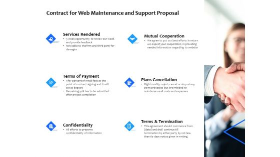 Contract For Web Maintenance And Support Proposal Ppt PowerPoint Presentation Outline Slide Portrait